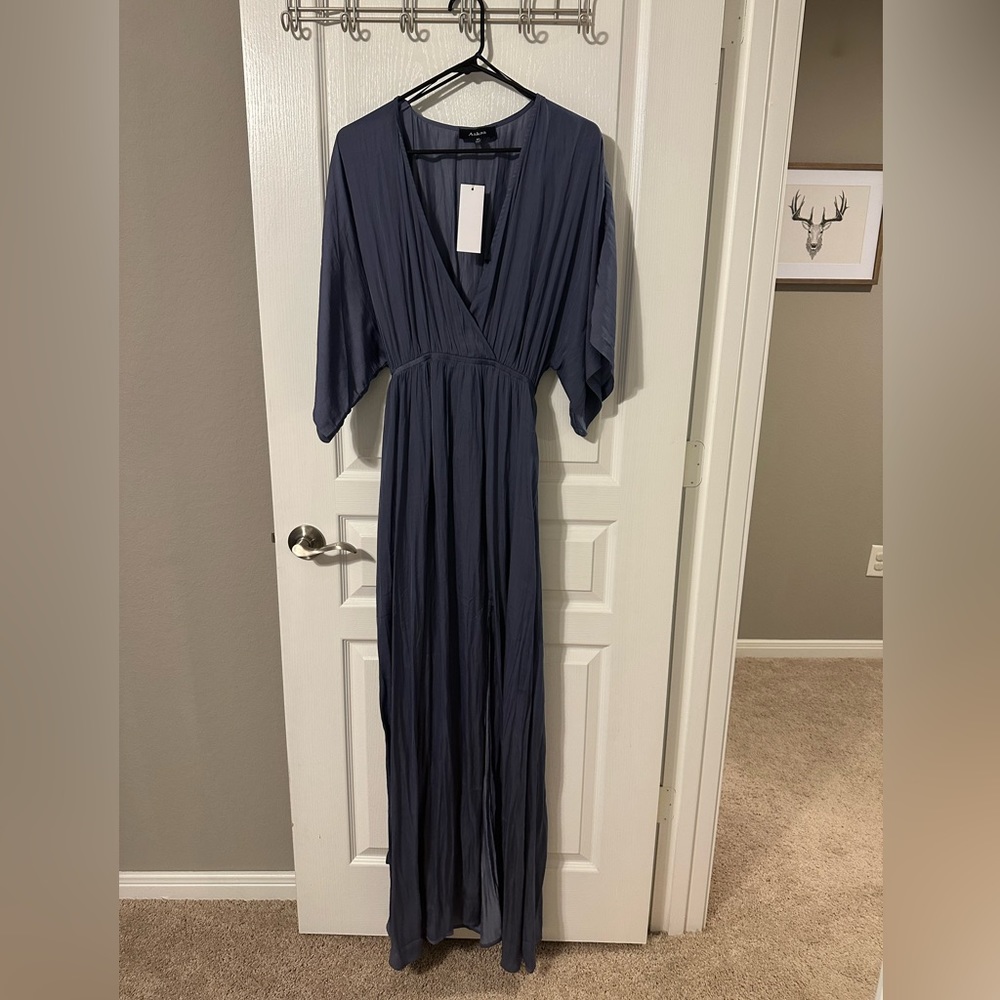 Maxi Dress- Wrap Style- Blue